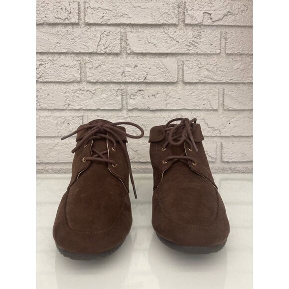 American Eagle Brown Lace-Up Ankle Booties Size 9 - Picture 3 of 8